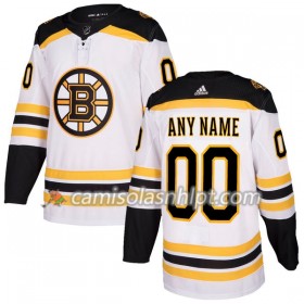 Camisola Boston Bruins Personalizado Adidas 2017-2018 Branco Authentic - Homem